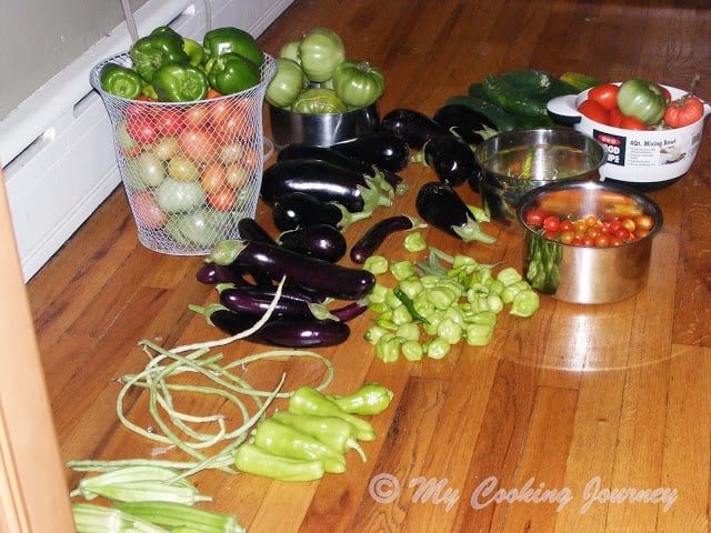 Vegetables on a bowls