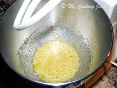 Eggs and Sugar in mixer