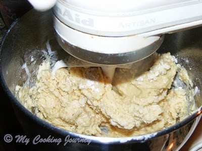 dough in mixer