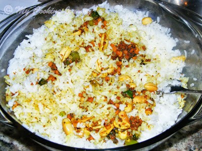 seasoning mixed with rice