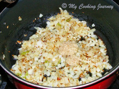 Saute chopped onions