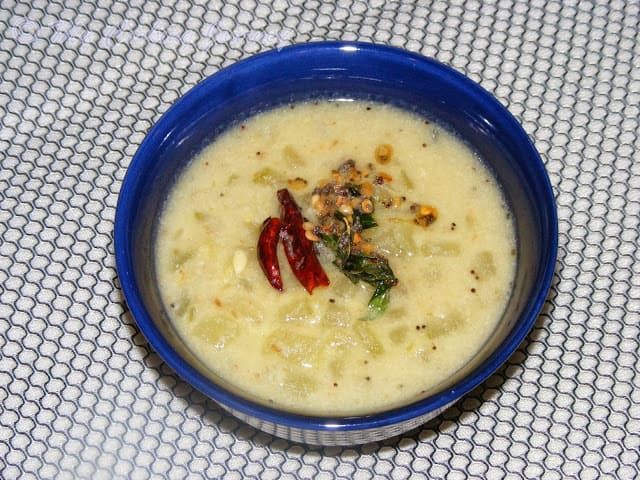 Served in a bowl Vellarikkai Kootu 