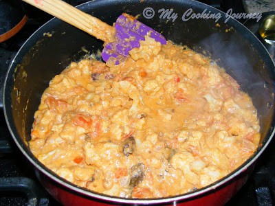 Cook until cauliflowers are cooked