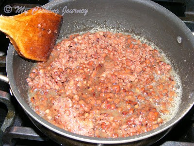 Karamani cooked in syrup