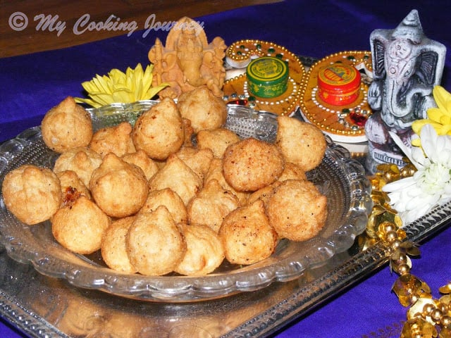 Rava Kozhukattai served in a plate