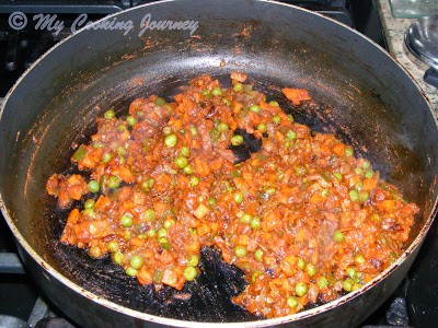 Cooking everything in a pan.