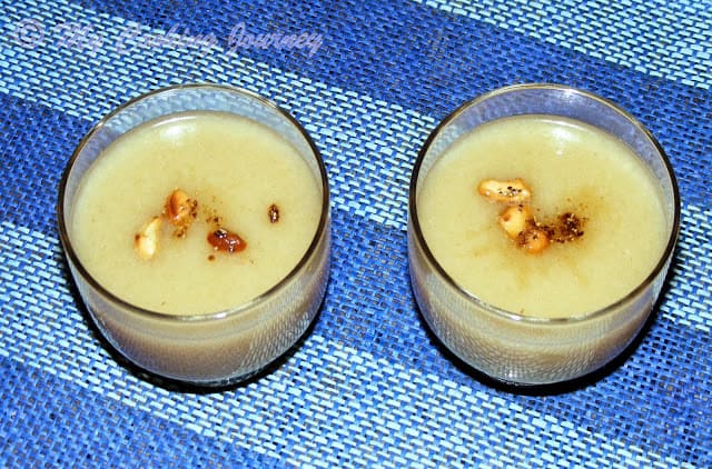 Thengai Arisi Payasam served in a glass