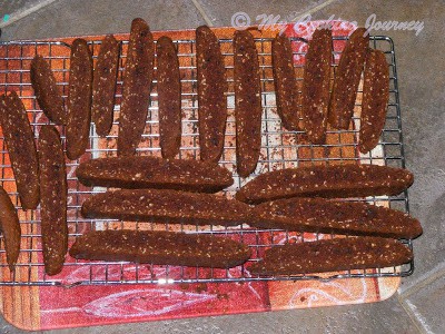 Cooling the Biscotti.