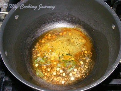 Fried ingredients in a pan