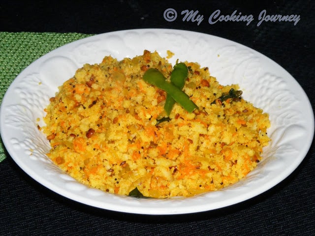 Idli Upma in a plate