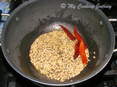 Fry dry spices to golden brown