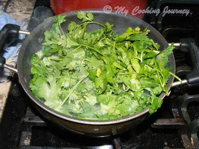 Quick stirred Cilantro