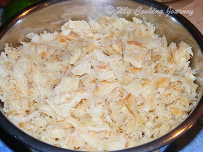 Shredded Parotta in a bowl