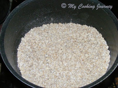 Roasting the oats