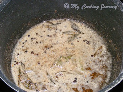 Frying the spices