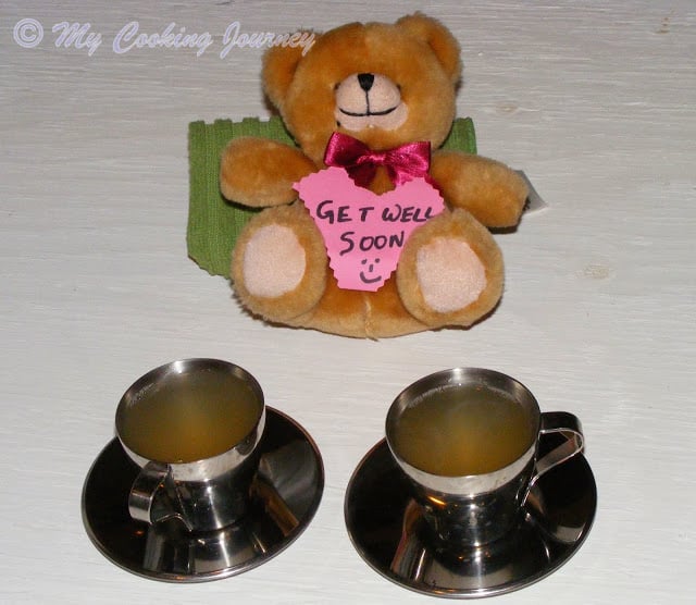 Honey Lemon and Ginger Tea and cute little bear
