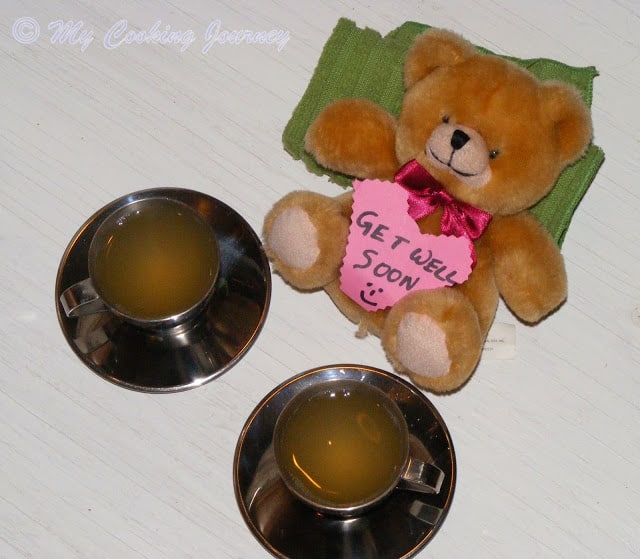 Honey Lemon Ginger Tea in two cups