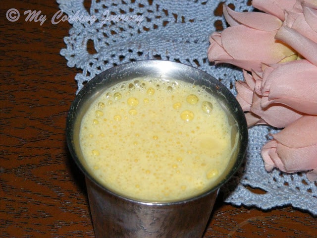 Golden Milk in a steal glass