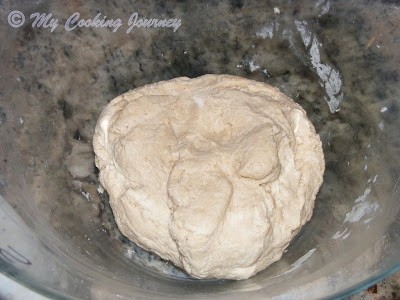 Making the dough in a bowl