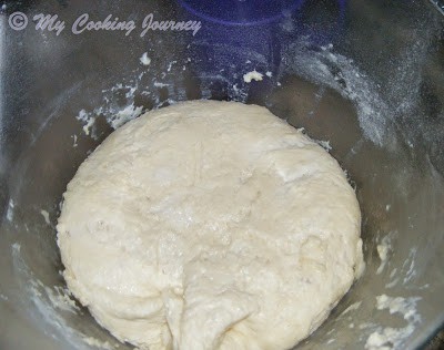 Refrigerated Dough in mixer bowl.