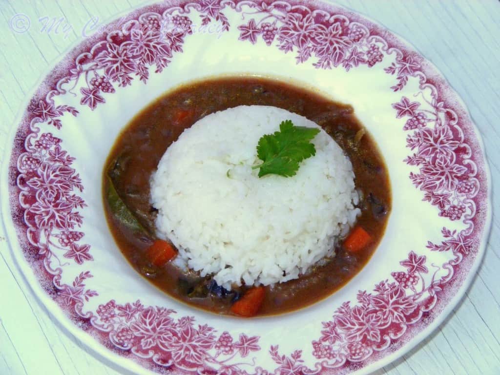 Curried Cabbage in a plate