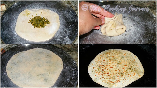 Making the paratha