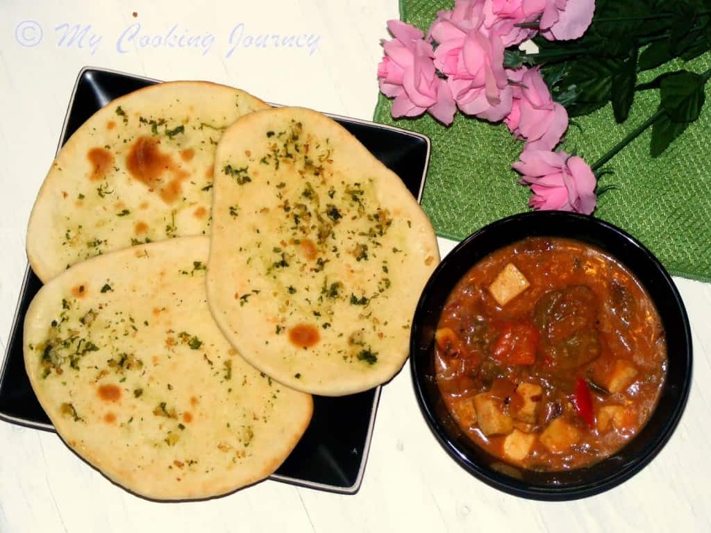 Garlic Naan ready and served