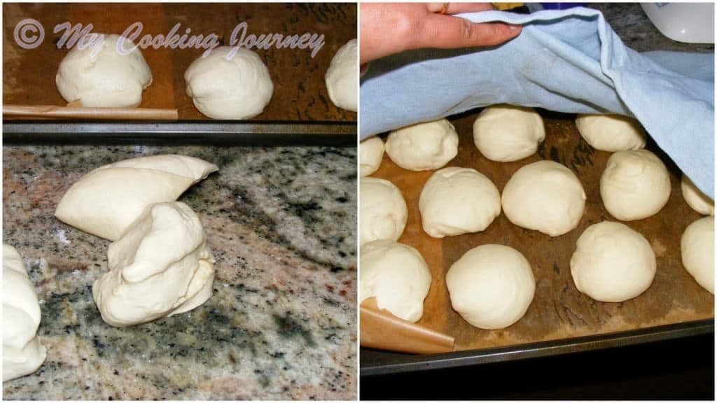 Making balls of the dough