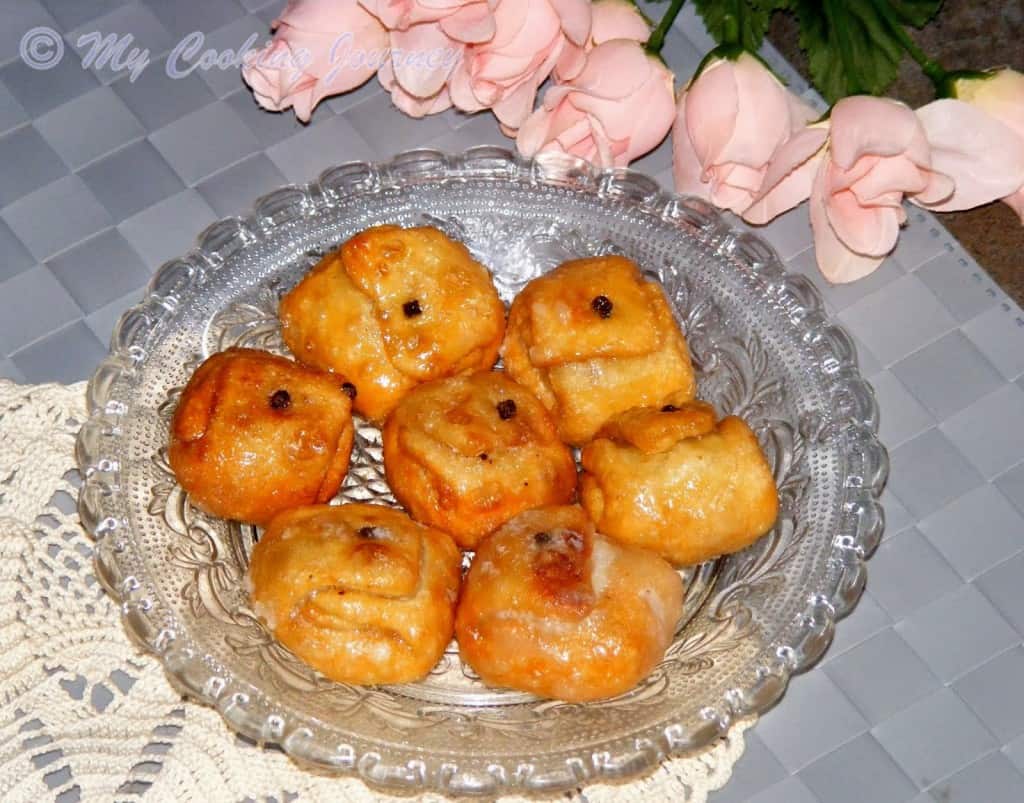 Labong Latika in a glass plate