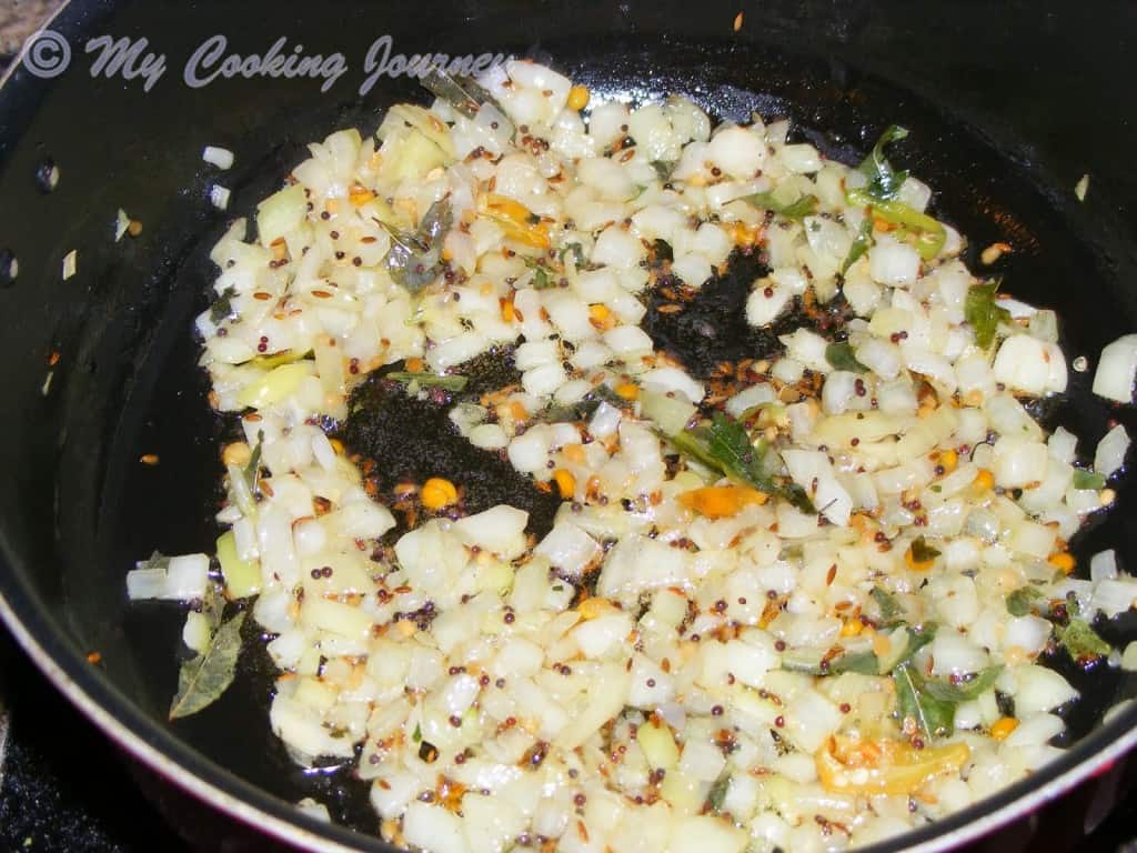 Sauté the vegetables in a pan