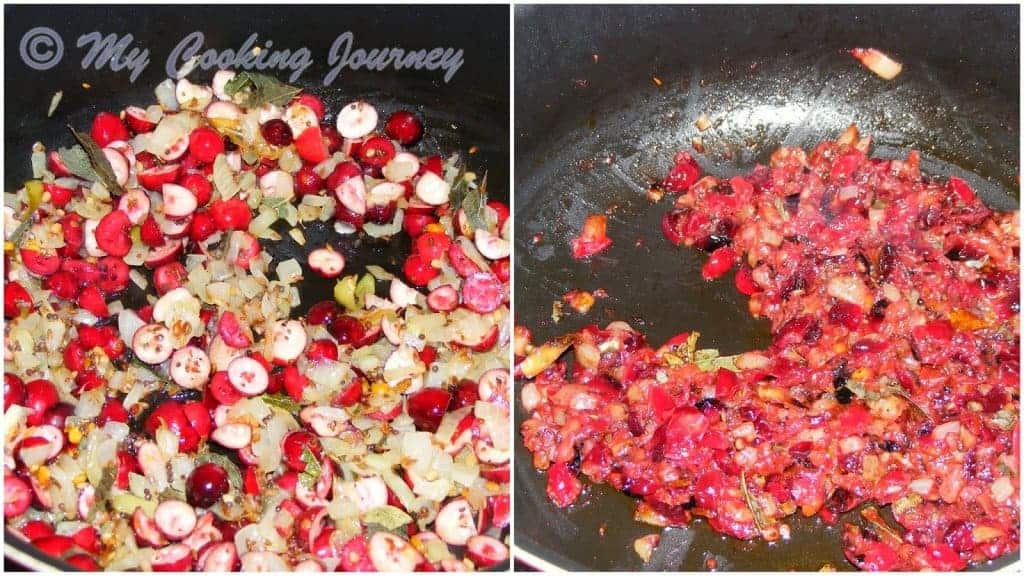 Add chopped cranberries and other ingredients