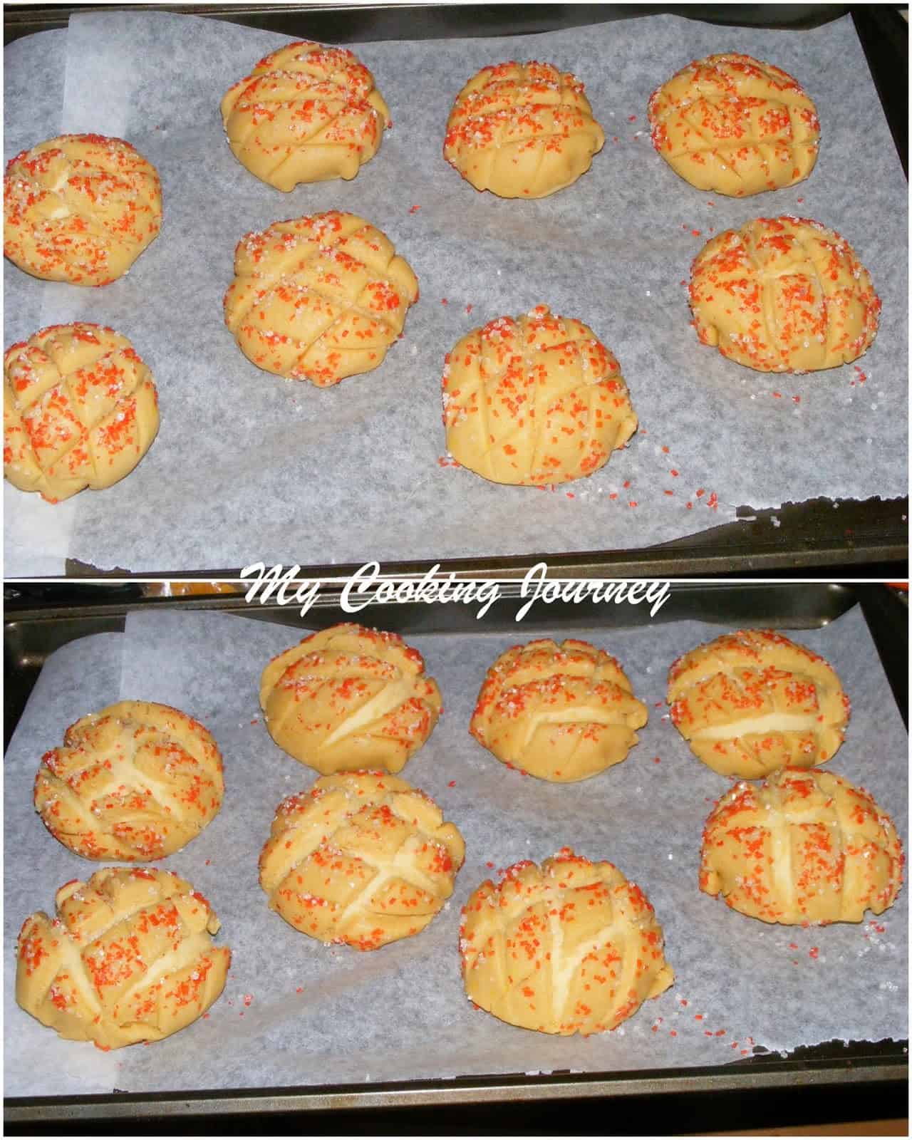 Japanese Melon Pans Cookie Covered Bread Rolls