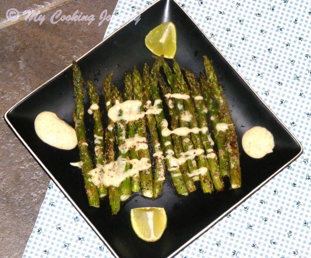 Roasted Asparagus With Creamy Dipping Sauce My Cooking Journey