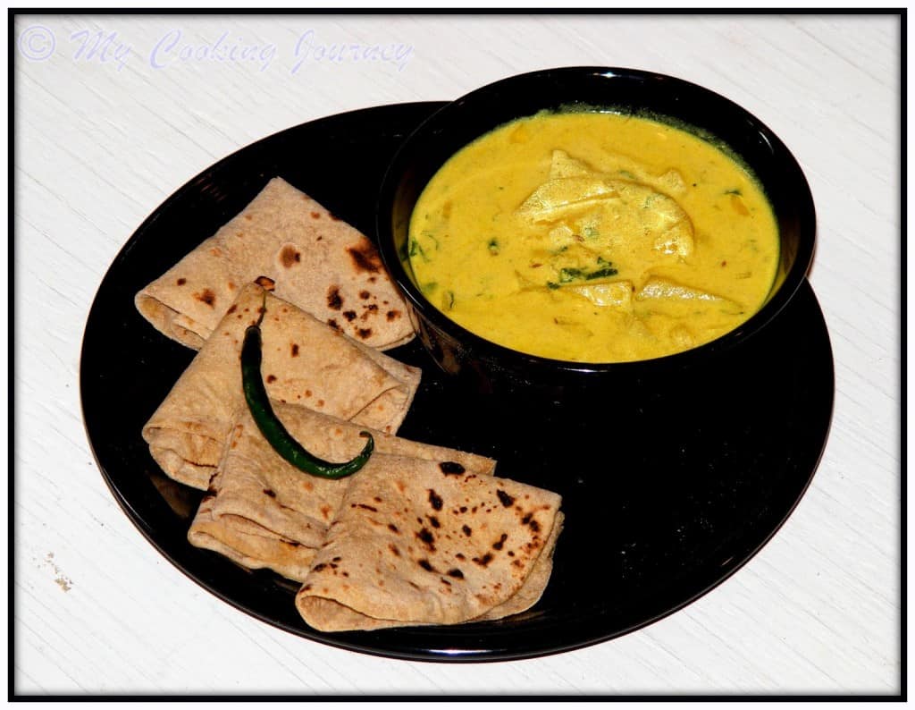 Pahari Aloo Palda in a plate