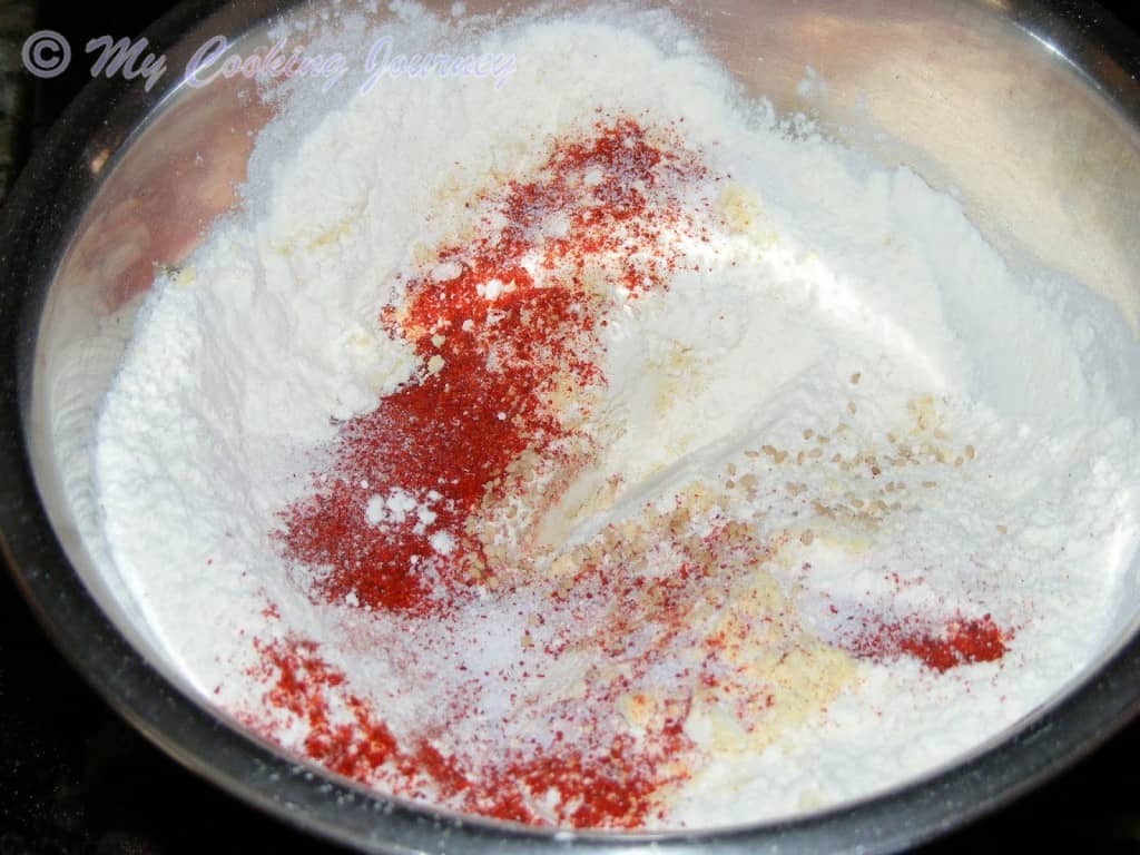 flour with chili powder