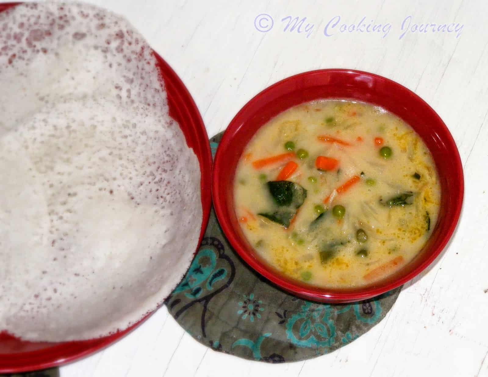 Appam and Vegetable Stew (Ishtew) - My Cooking Journey