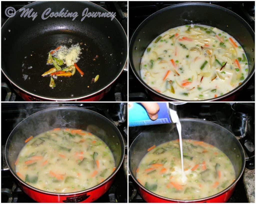 Appam and Vegetable Stew (Ishtew) from Kerala – Fermented Rice Pancakes with Vegetable Stew