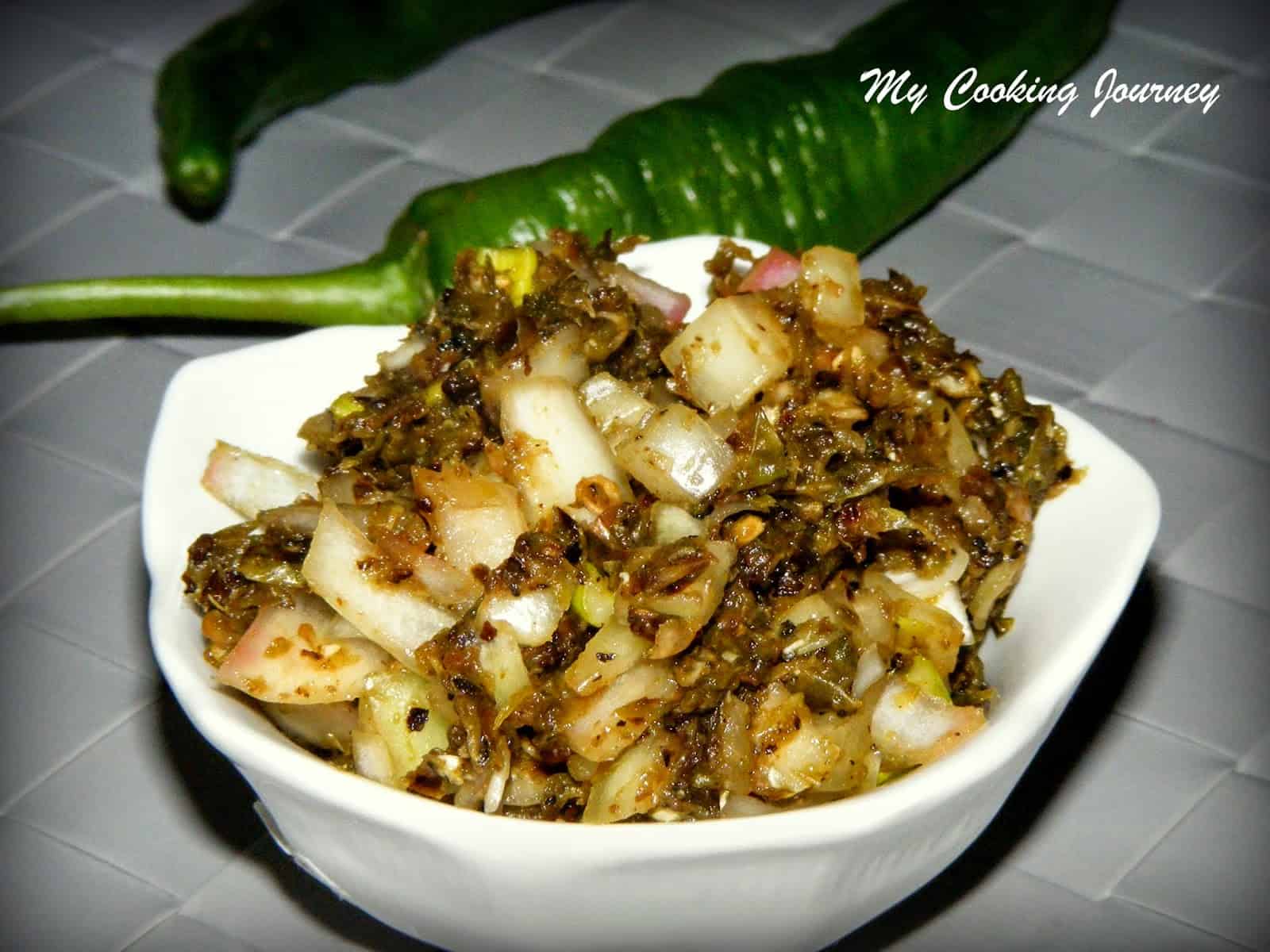 Hmarcha Rawt from Mizoram – Roasted Green Chili Chutney Mizoram %%