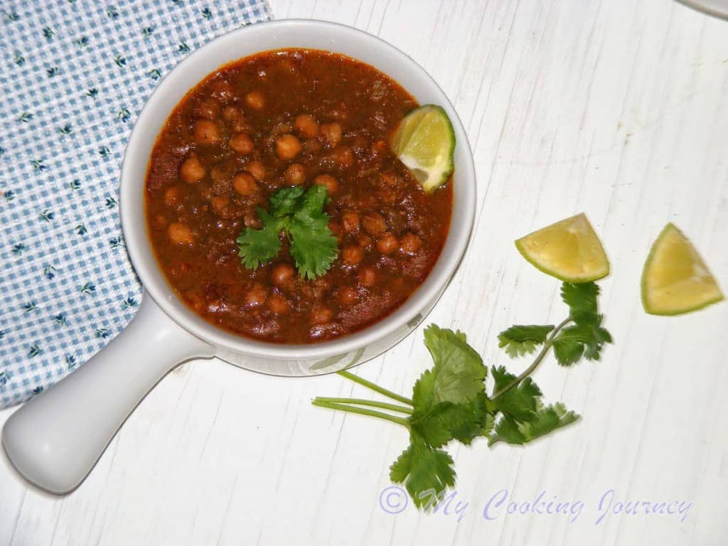 Punjab Channa Masala in a bowl