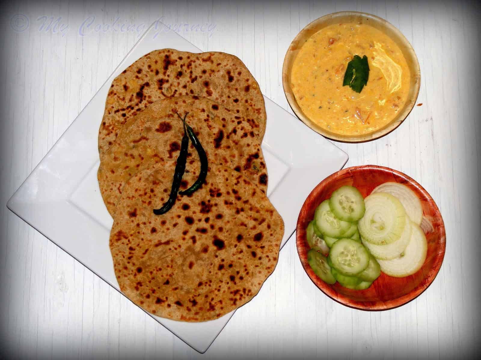 Bikaneri Channa Dal Paratha from Rajasthan – Flatbread stuffed with lentils Rajasthan Bikaneri Channa Dal Paratha %%