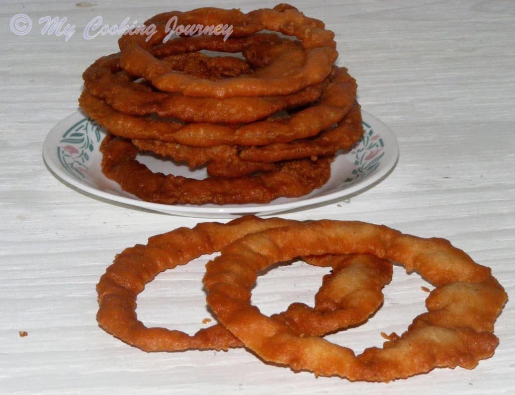 Sel Roti served in a dish