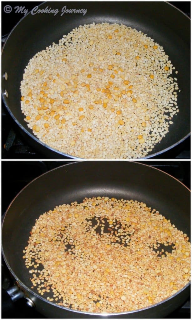 Roasting the dal