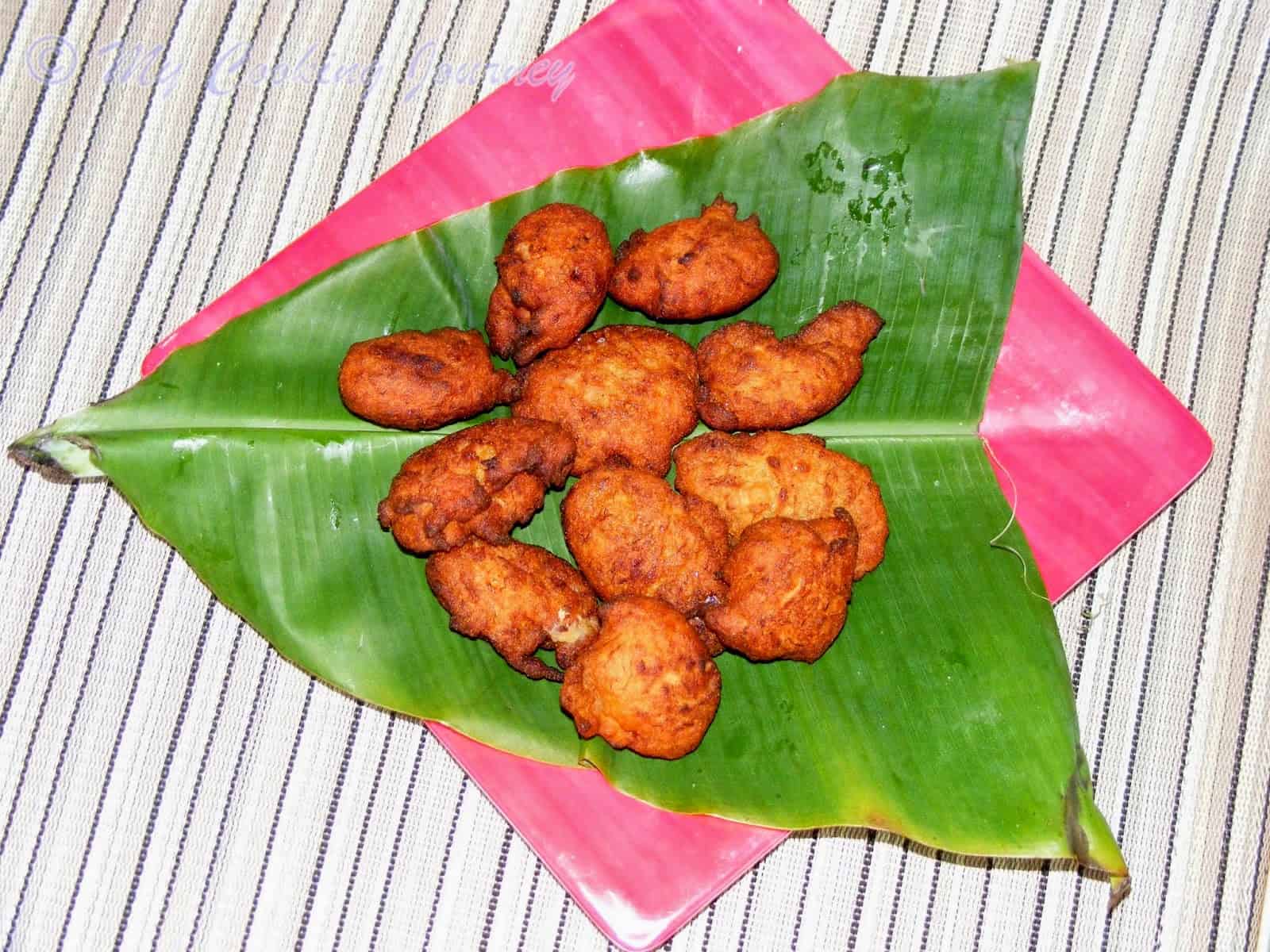 Koat Pitha from Tripura – Deep fried Rice flour fritters with Banana Tripura Koat Pitha %%