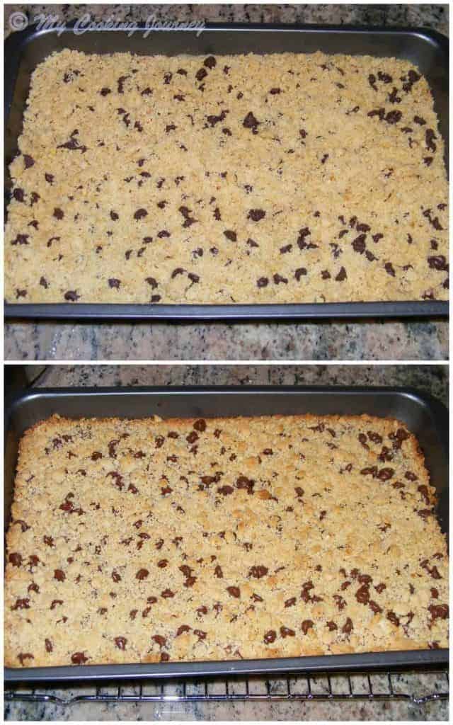 Bake the bars in a pan on wire rack.