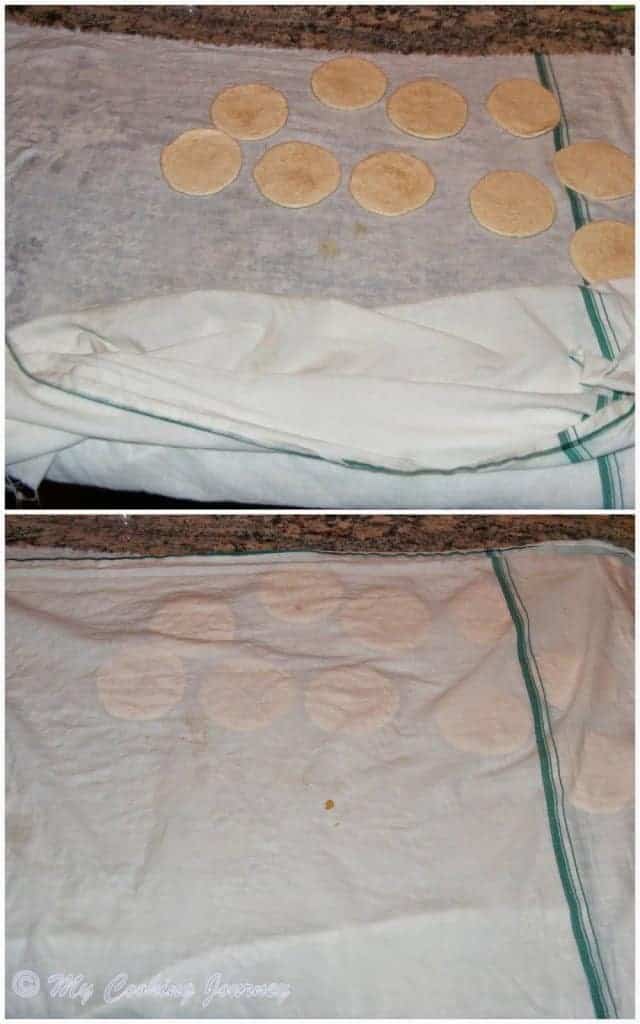 Rolled puri's under cloth