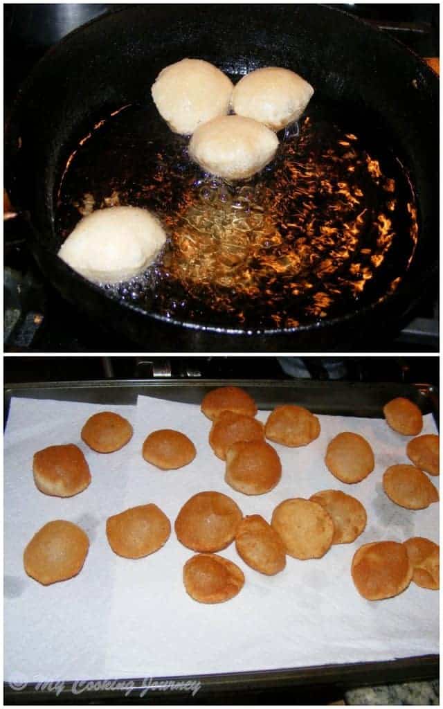 Frying Puri in a Pan