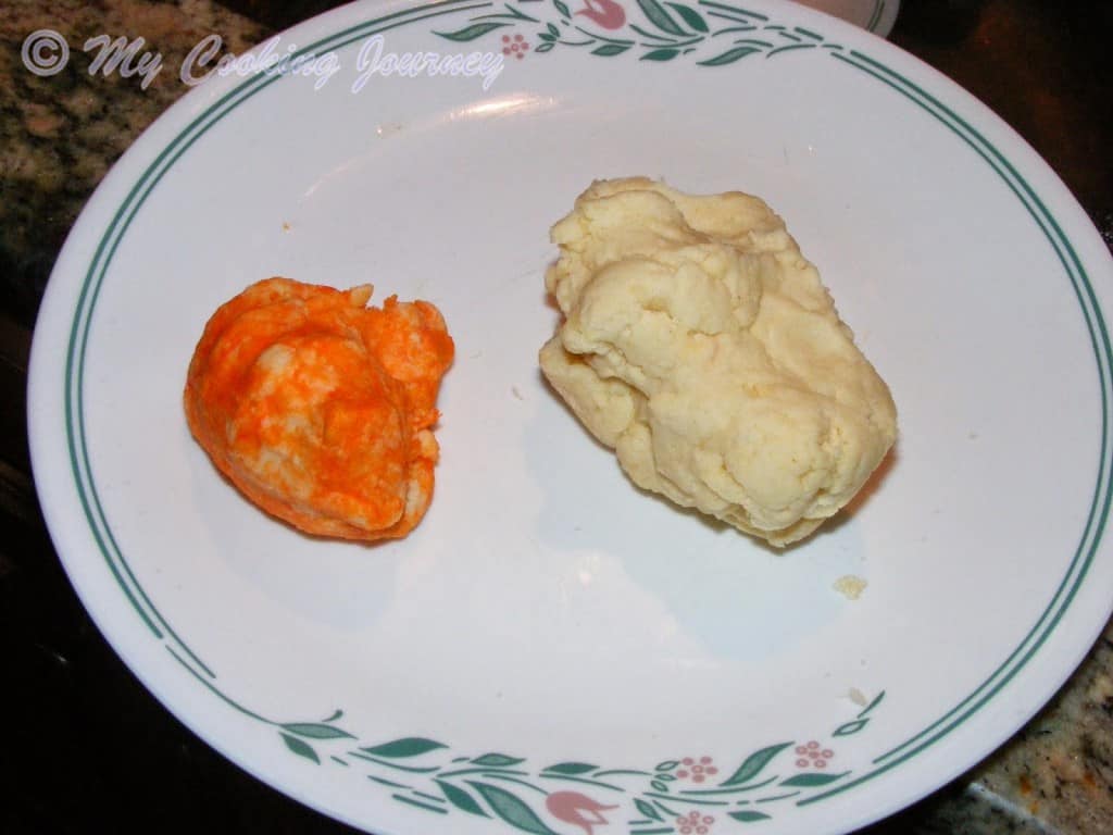 orange and white dough