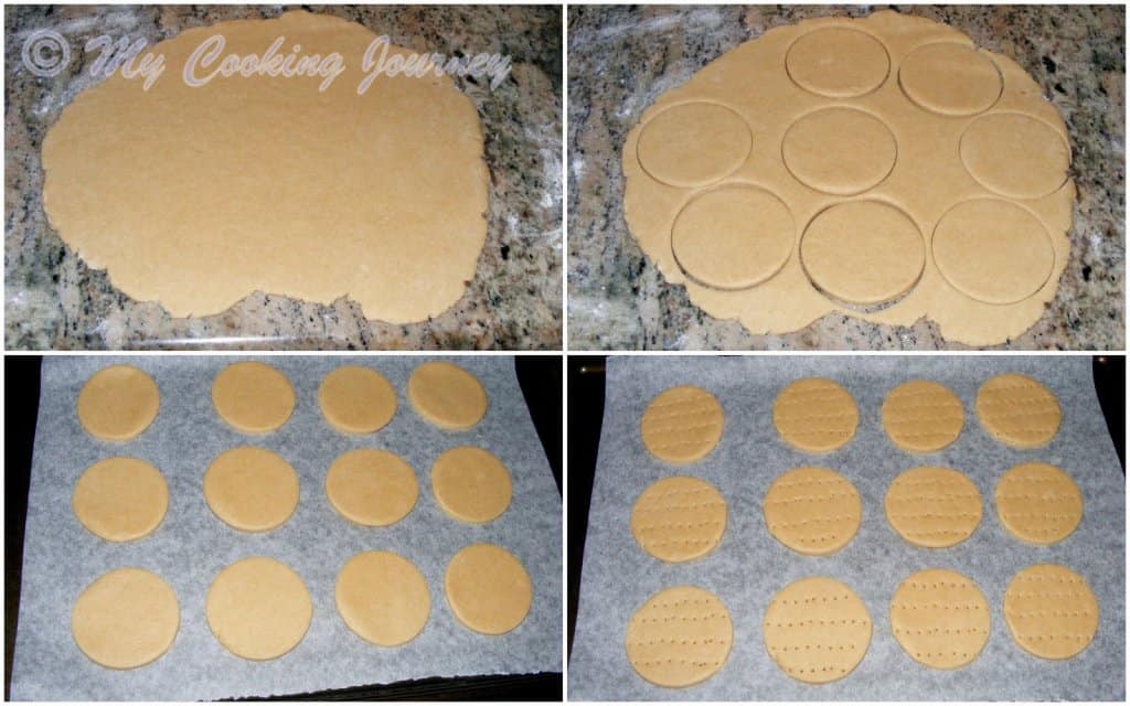 Shaping the cookies
