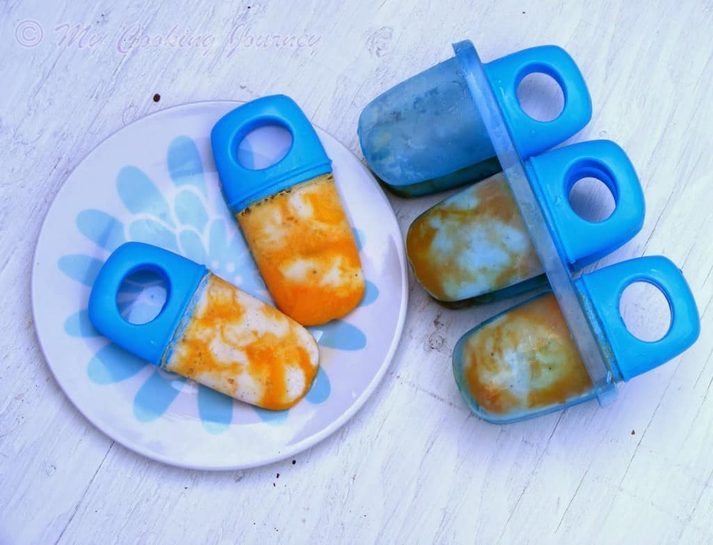 Orange Creamsicle in a popsicle mold