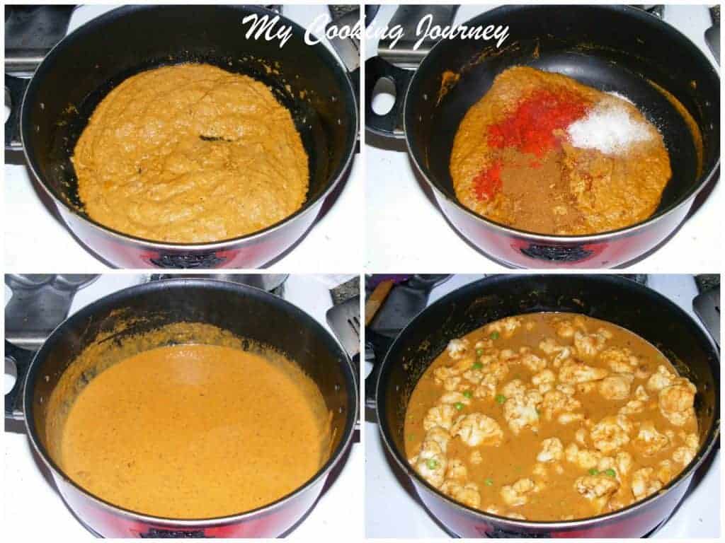 Cooking Gobi Butter masala